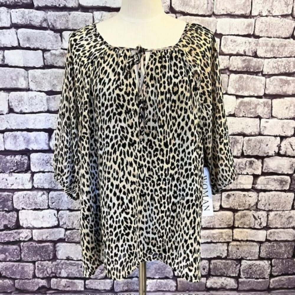 Retrology NWT Short Sleeve Blouse Size 3X